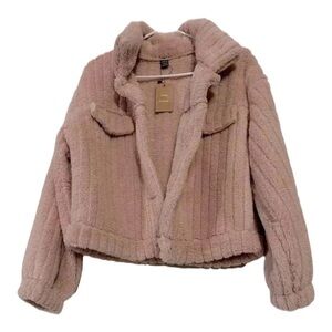 NWT! Large SHEIN Polyester Fur like Teddy Coat